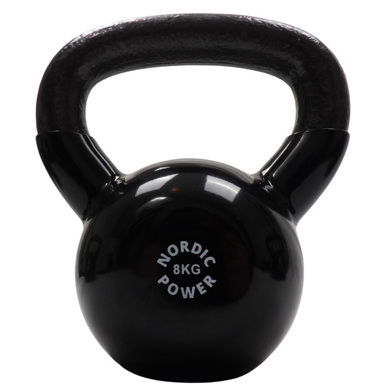 Billig Kettlebell 8 Kg. Sort Støbejern Fra NORDIC POWER - Maxis.dk