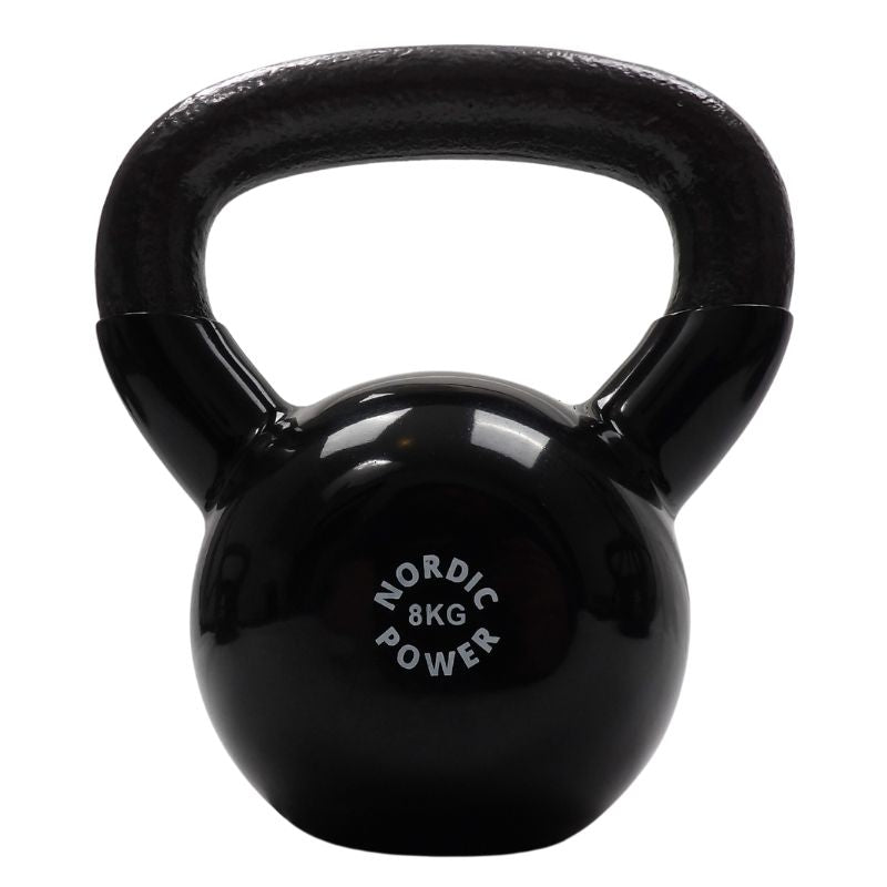 8 Kg. Kettlebell Sort Jern Med Vinyl, Fra NORIC POWER - Billigst Her - Maxis.dk