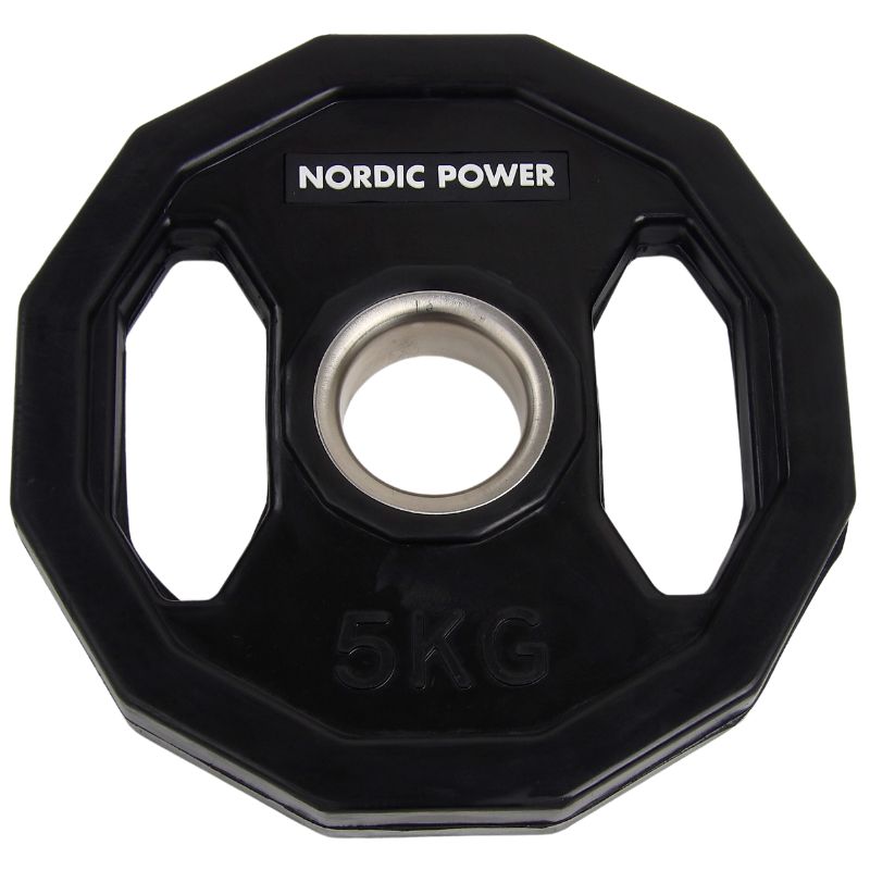 Vægtskive 5 Kg. PRO, 12 Kantet - NORDIC POWER - Ø50 mm