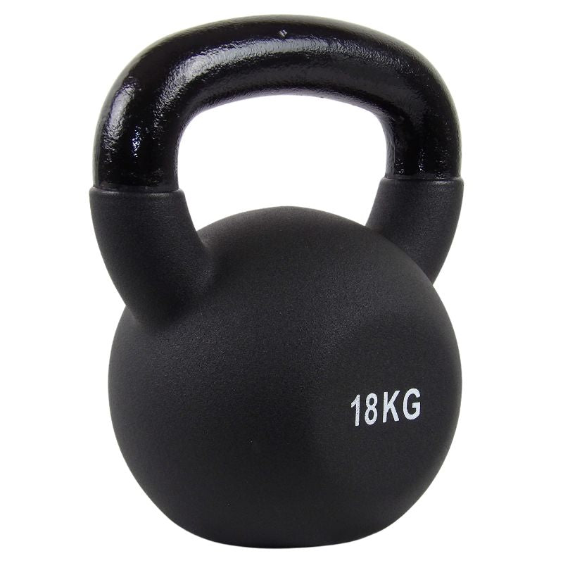 Kettlebell 18 Kg. Sort Støbejern og Neopren - NORDIC POWER