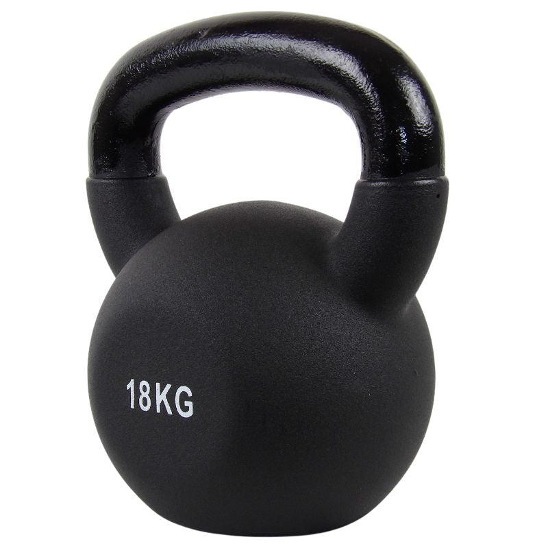 Kettlebell 18 Kg. Sort Støbejern og Neopren - NORDIC POWER